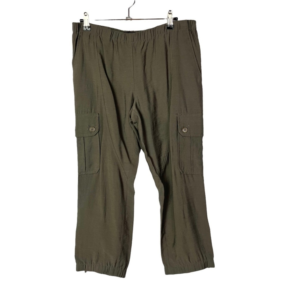 BCBGMaxAzria Olive Green‎ Cropped Utility Cargo Pants S